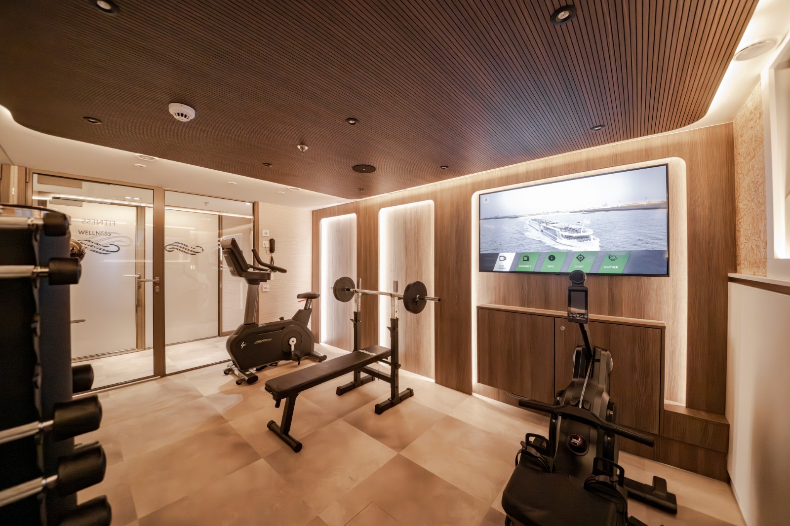 nobleman, gym, river cruise vessel, river cruise, van loon cruises, moselle, rhine